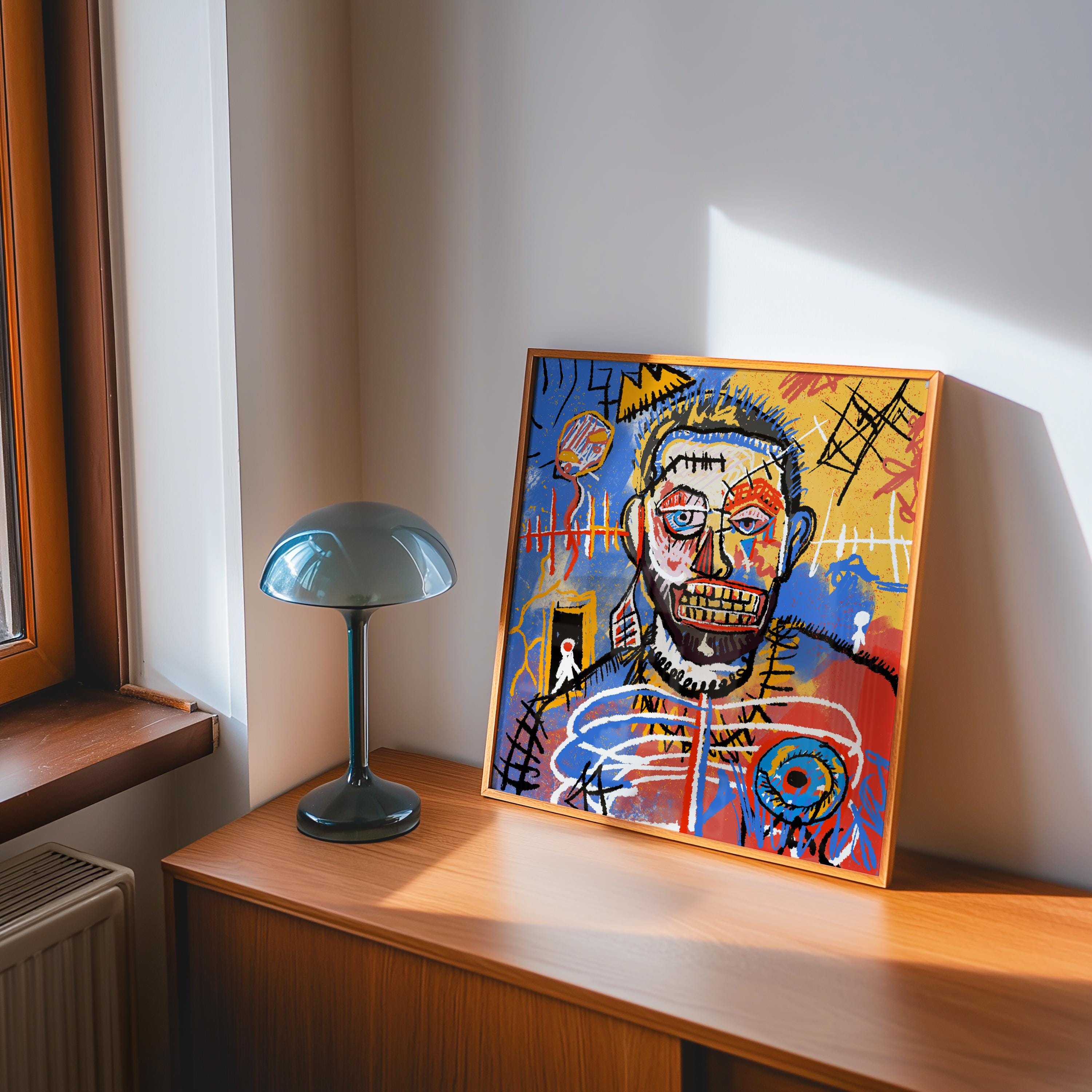 マック・ミラー ウォールアートプリント：カラフルな新表現主義デジタルポスター（フレームなし） - Etsy 日本, image size:3000x3000