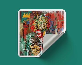 Sticker carré zombie clicker : oeuvres d'art faites main - holographique ou standard