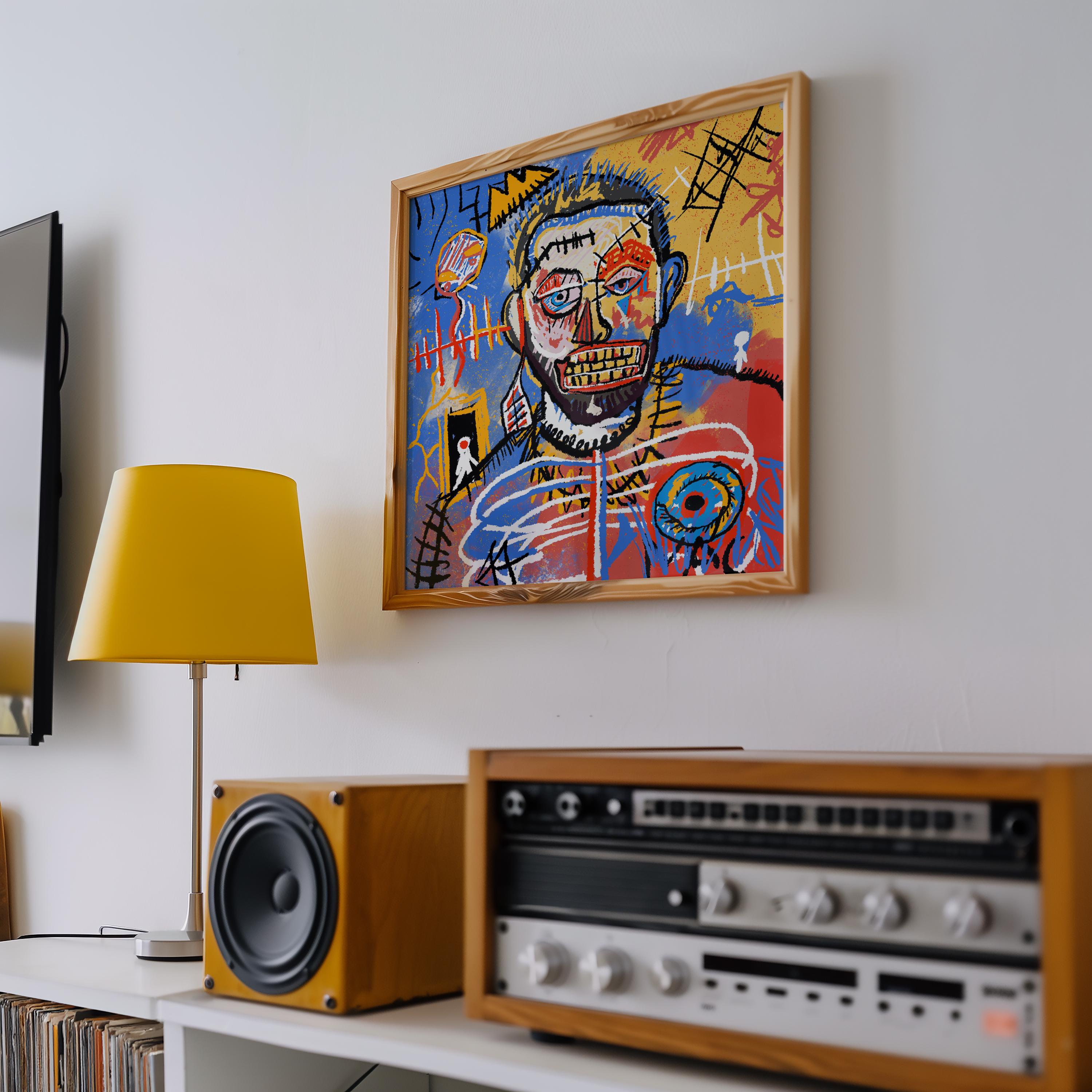 マック・ミラー ウォールアートプリント：カラフルな新表現主義デジタルポスター（フレームなし） - Etsy 日本, image size:3000x3000