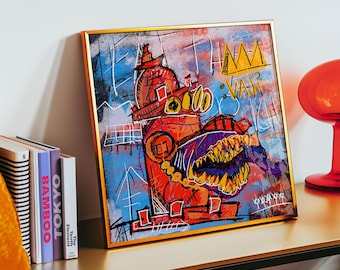 Impression d'art carré graffiti : « Eat Da Rich »
