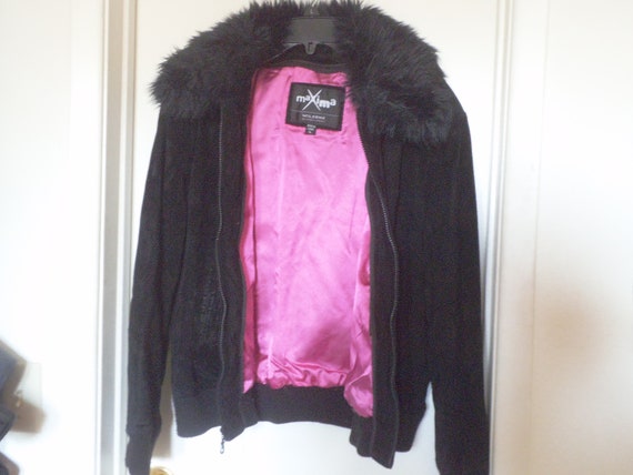 Vintage 1990's Women's Genuine Black Suede Jacket… - image 2