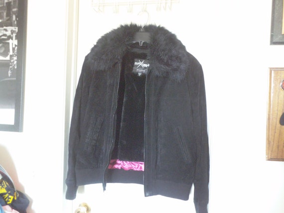 Vintage 1990's Women's Genuine Black Suede Jacket… - image 1
