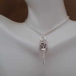 Necklace, Raven Skull