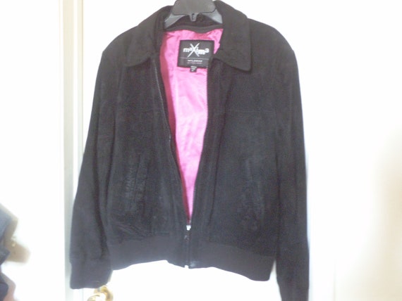 Vintage 1990's Women's Genuine Black Suede Jacket… - image 3