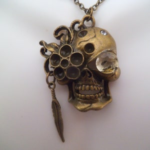Skull Jewelry, Antique Brass Concert-Wear