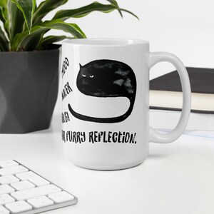 Moody Cat Mug - Furry Reflection