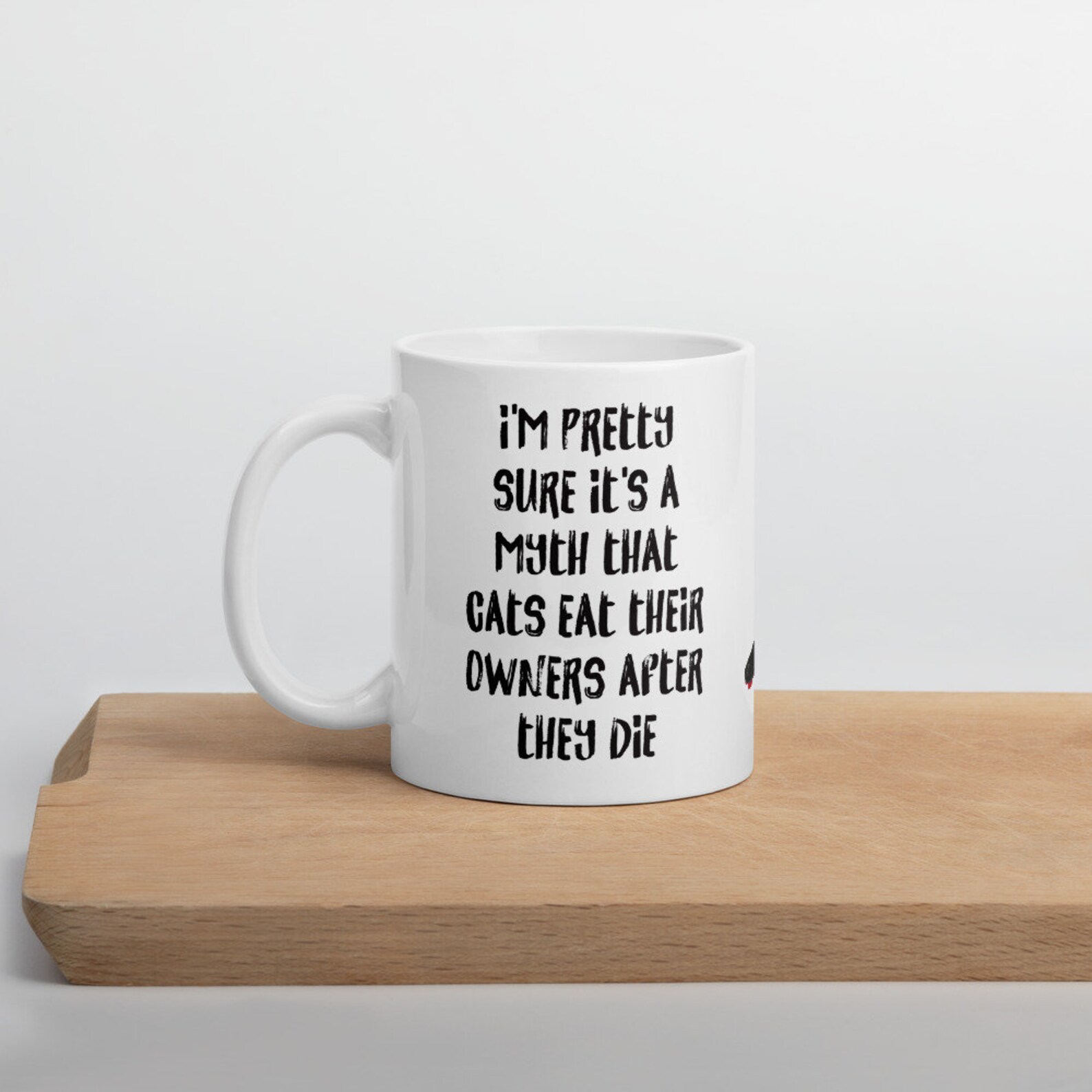 Moody Cat Mug Do Cat's Eat Their Owners When They Die Etsy