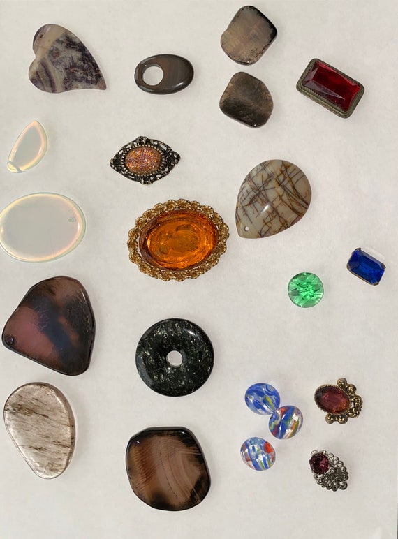 Lot of Gemstones and Rhinestones