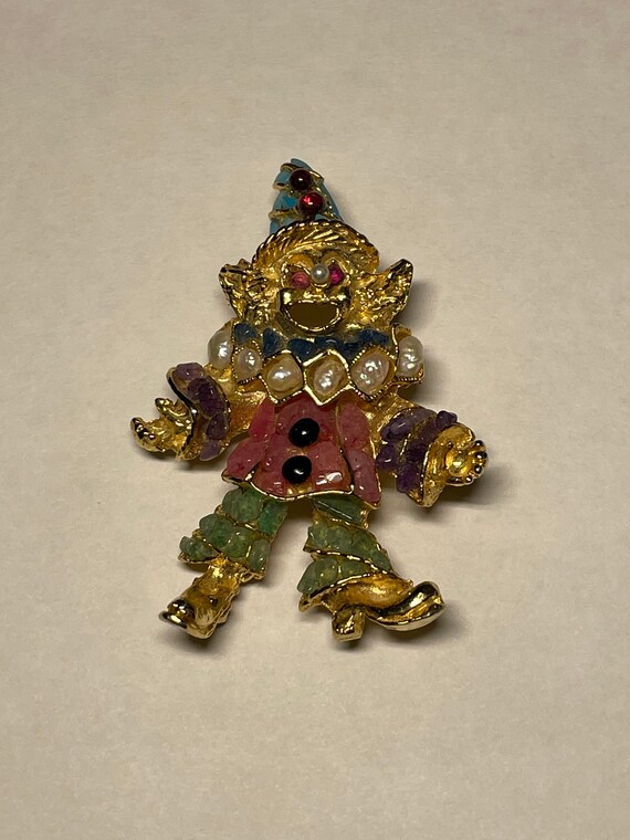 Vintage Swoboda Clown Brooch