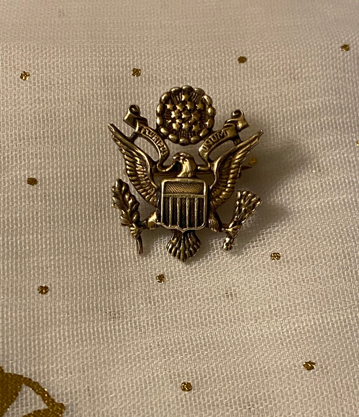 Vtg WWII Silver Military Pin & Eagle Lapel Pin Etsy