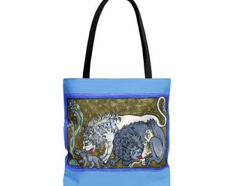 Medieval Lions Tote Bag