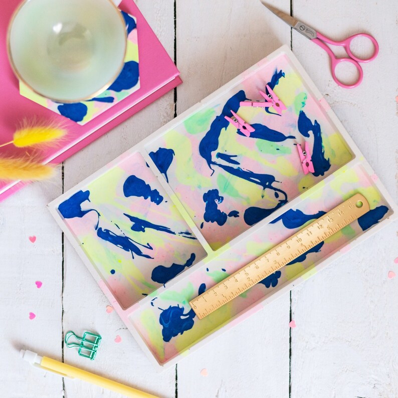 Multicoloured desk/dressing table organiser tray Etsy