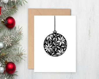 A6 Handmade Christmas Card | Hand-made card | Bauble Card | christmas card pack | christmas cards for her | christmas cards for him