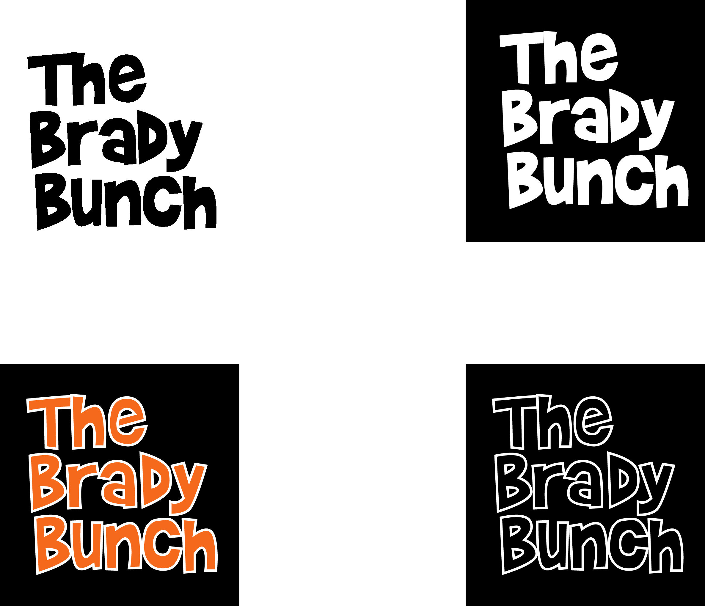 Brady Bunch TV show vector logos in SVG cutting Etsy