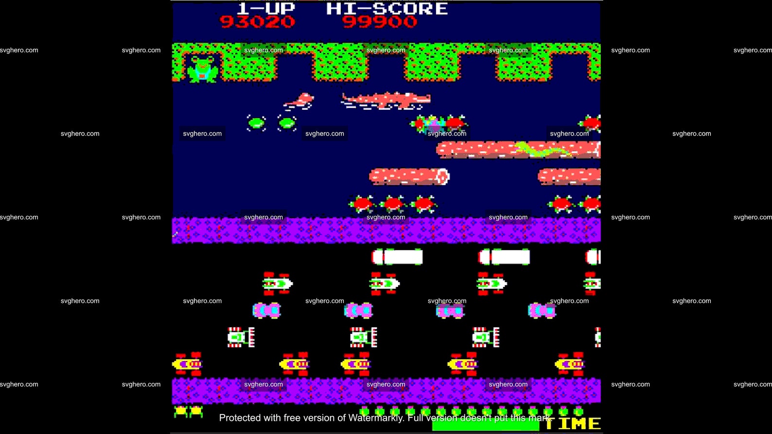 Frogger Arcade Game in SVG Format Etsy Australia