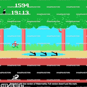 Atari Pitfall SVG vector of game screenshot