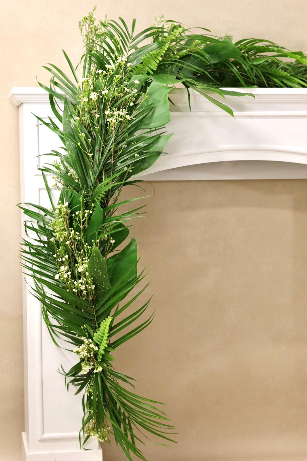 Tropical Vibes Garland- Fresh Real Garland |Wedding Decorations | Table centerpiece | Foliage | Tropical Garland | Tropical Wedding Decor