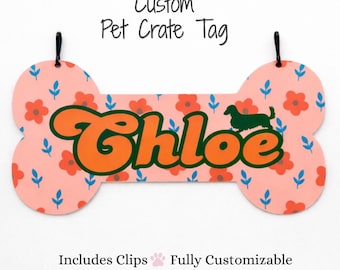 Personalized Dog Crate Tag | Custom Dog Name Sign