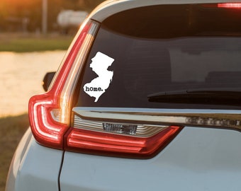Adesivo in vinile per auto New Jersey, 4 opzioni, NJ, Home