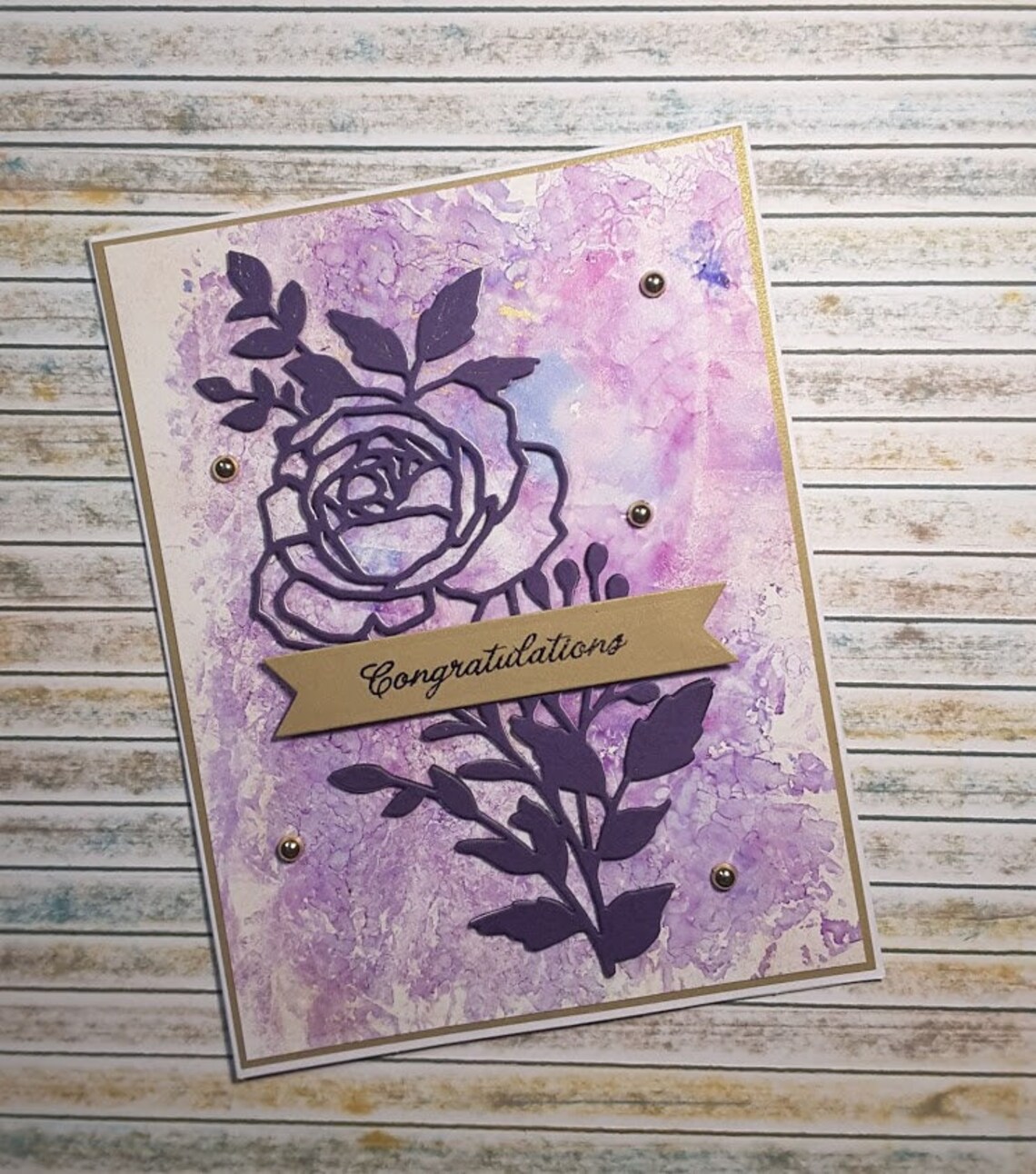 Congratulations handmade die cut greeting card. Etsy.de