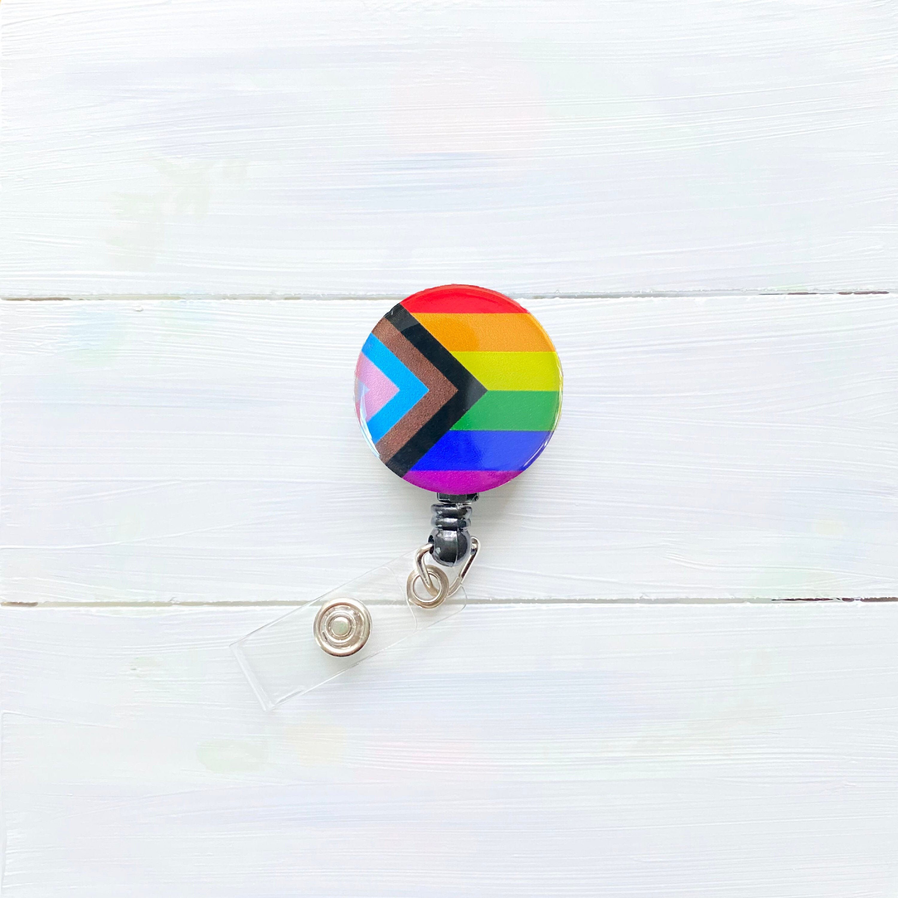 Donation Rainbow Pride Retractable Badge Reel for Nurses and Healthca…