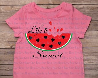 Free Free 155 Life Is Sweet Watermelon Svg SVG PNG EPS DXF File