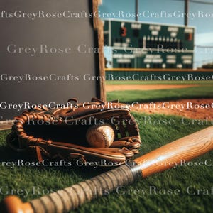 Custom Baseball Sonogram Announcement - Digital Pregnancy Sonogram Reveal, Digital Download Editable baseball field, ball, bat, glove & mitt