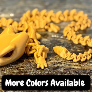 3D Printed Articulated Eyeless Dragon Fidget Toy – Fantasy Decor Gift for Teens & Adults, Stress Relief, Desk Display