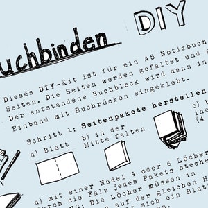 PDF instructions for DIY bookbinding