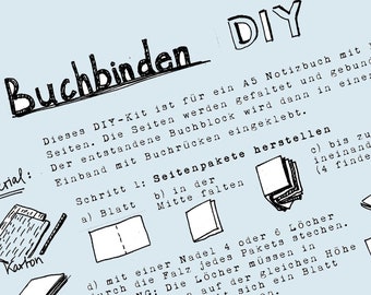 Instrucciones en PDF para encuadernación DIY