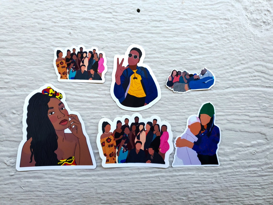 Custom Photo Stickers Custom Cartoon Stickers Cartoon Etsy