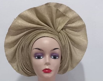 African Auto Gele: Ready to Wear Head Tie for Women