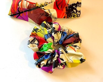 African Print Headband and Oversized Scrunchie Set