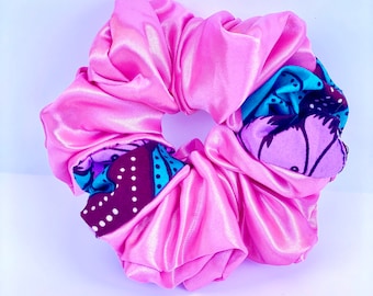 Oversized Satin Scrunchie: African Print Silk Hair Tie