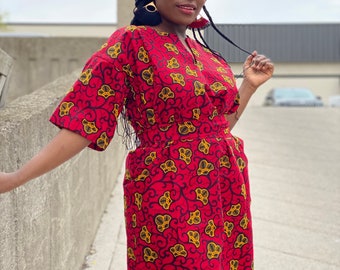 African print shift dress| Ankara short bubu dress, short dress | summer gown | women dresses | African short dress women |bubu dress