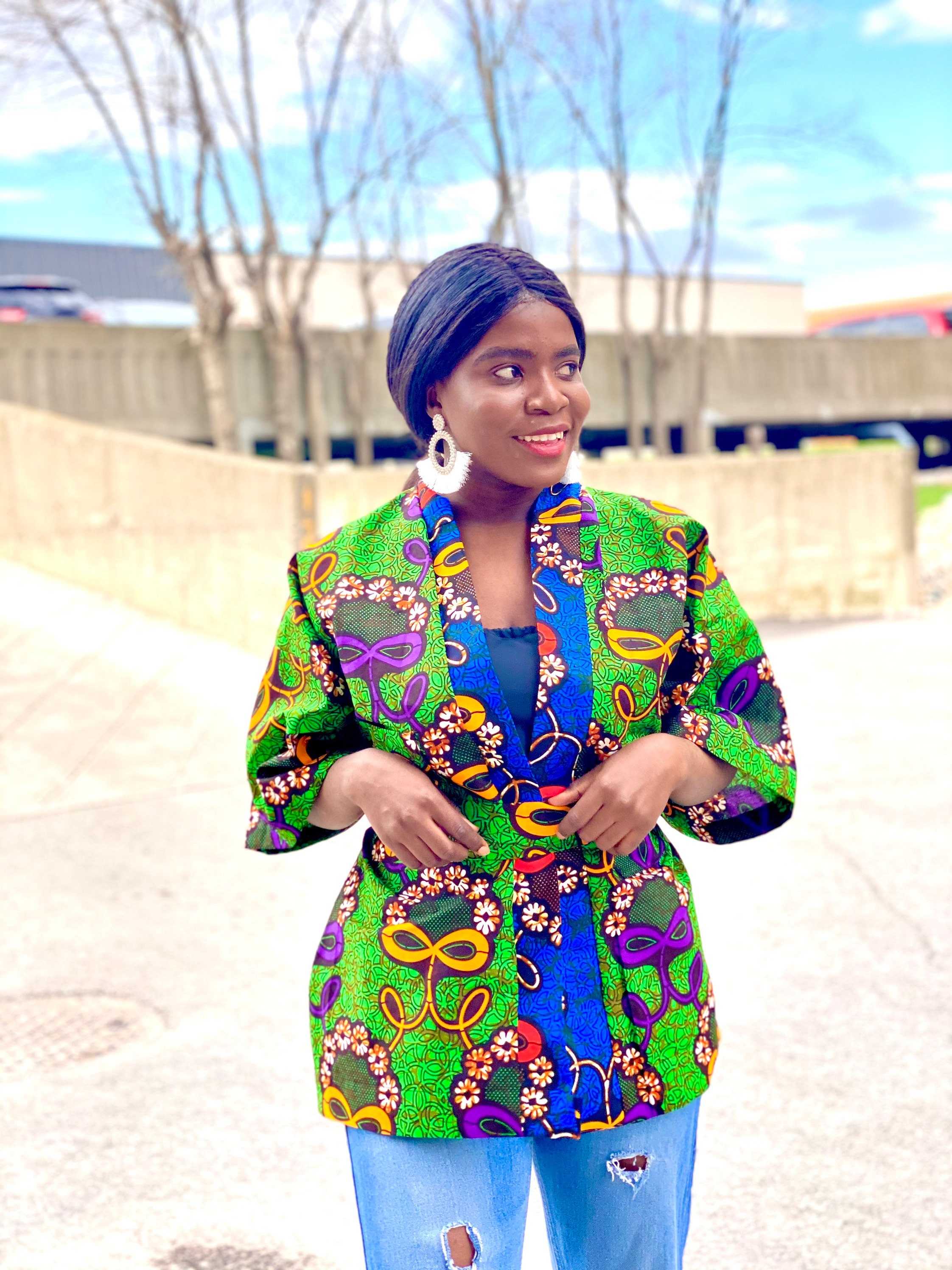 African Print Kimono Ankara Jackets Women Jackets Short - Etsy Canada