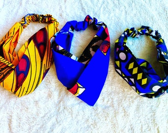 Ankara Twisted Headband: Colorful Elastic Cotton Hair Band