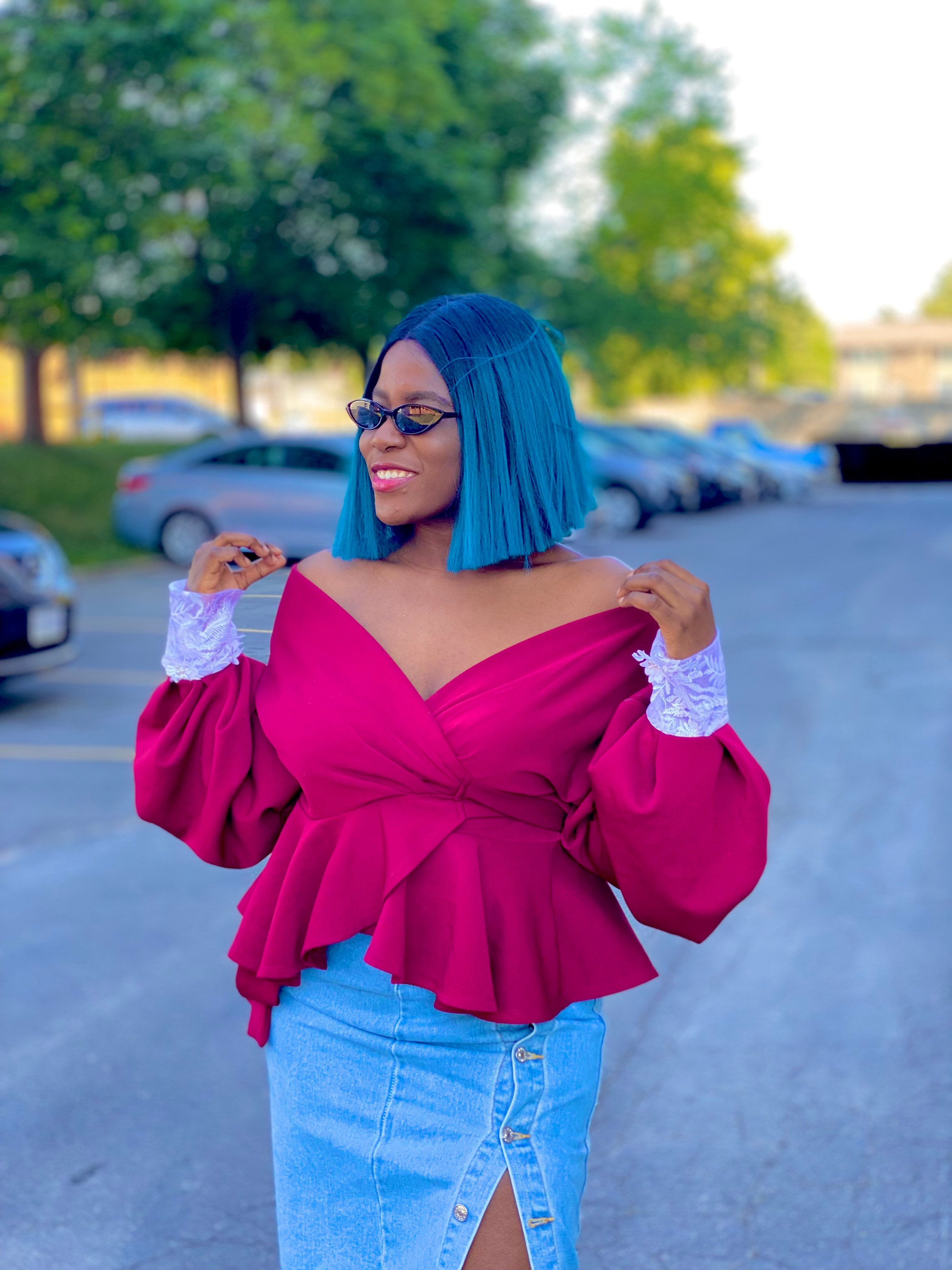 トップス andequal volume off shoulder blouse volume off shoulder blouse – andequal