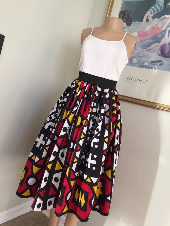 Elastic waist african skirts discount