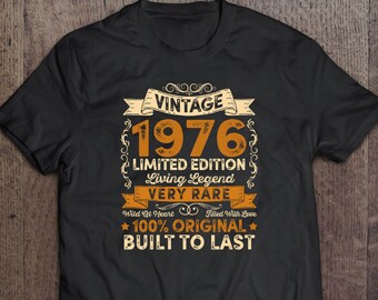 Vintage 1976 limited edition, 45th birthday shirt ideas, 45th birthday, 45th birthday shirt ideas for her, 45th birthday shirts quarantine
