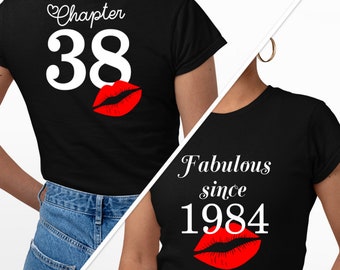 Fabelhaft seit 1984 | Kapitel 38 | Fabelhafter Geburtstag 38 | Glam Geburtstag | Kapitel | Niedliche Geburtstags-| Lippensvg | Sexy Geburtstag | 38. Geburtstag