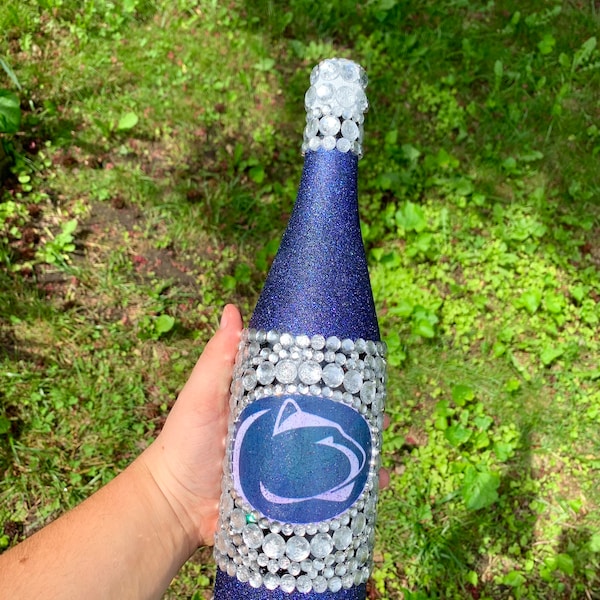 Bedazzled and Glitter College Bottles