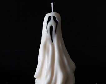 Ghoul Gang Ghost Candle: Hand-Painted Soy Wax Blend
