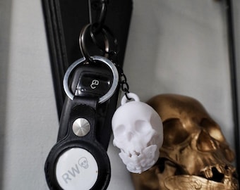 3D Printed Death Moth Skull Keyring | Gothic Halloween Decor