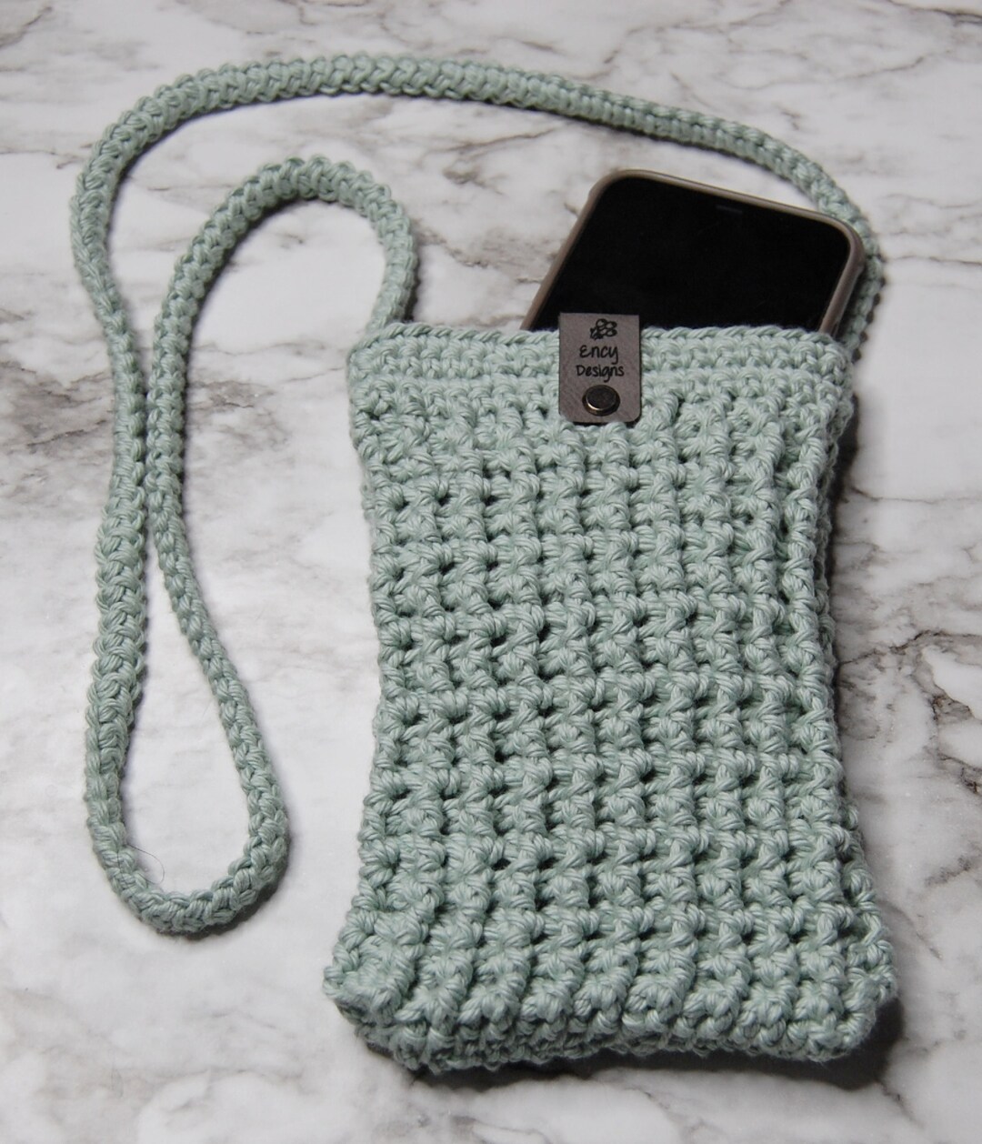 Crochet Crossbody Phone Bag, Crossbody Purse, Cell Phone Bag, Crochet