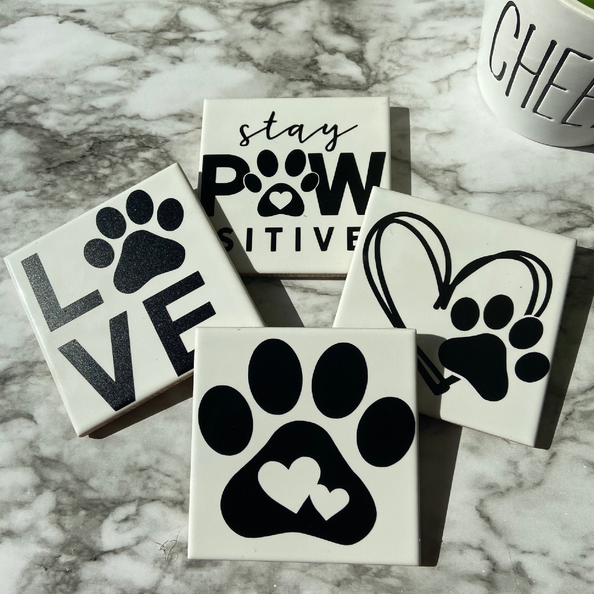ceramic dog coasters