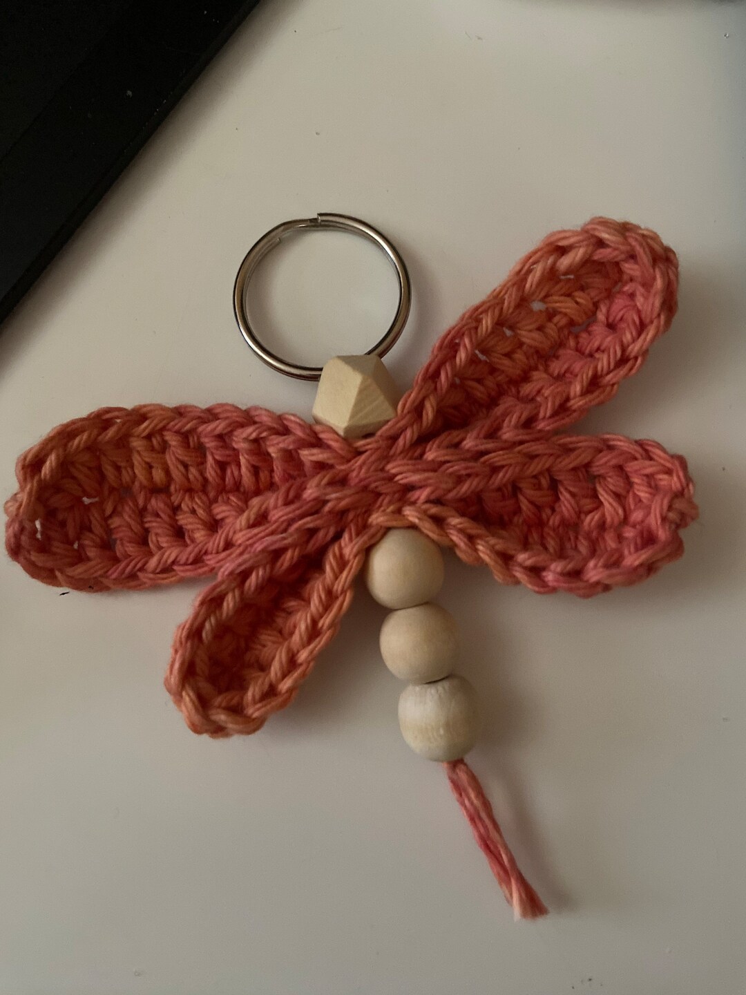 Dragonfly Keychain Handmade Crochet Gift Keychain With Etsy