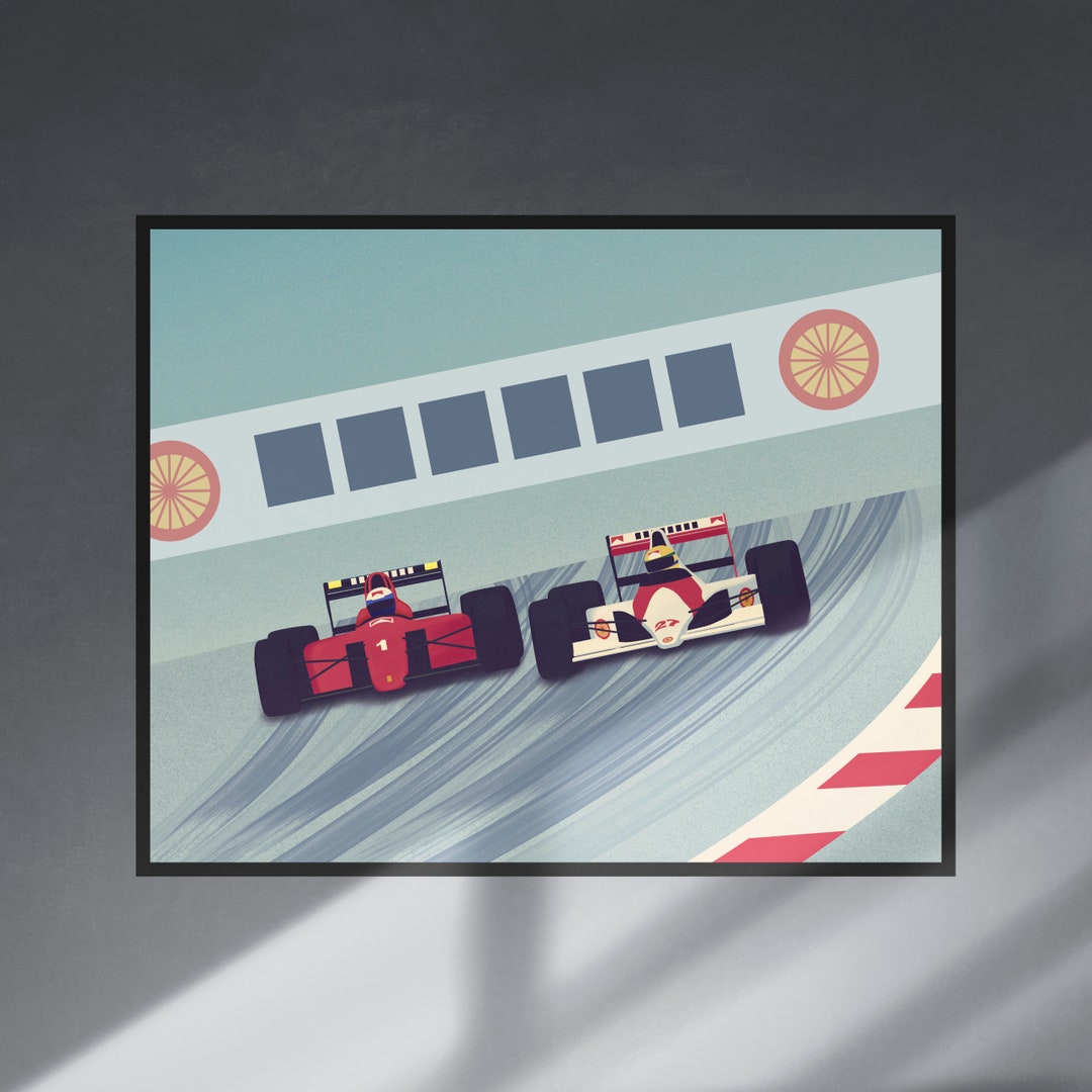 Senna Vs Prost – 20x16" Print - Etsy