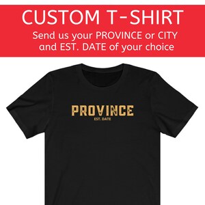 Custom Philippines Province Unisex T-shirt, Filipino T-shirt, Philippines T-shirt, Pinoy T-shirt, Pinay T-shirt, Pilipino T-shirt