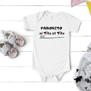 Paborito ni Tita and Tito Filipino Unisex Infant Fine Jersey Bodysuit, Filipino Kids Clothing, Filipino Infant, Filipino Baby Clothing